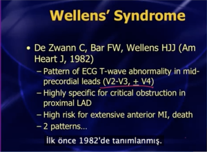 Wellens Sendromu'nu tanımlayan orjinal makalenin içeriği