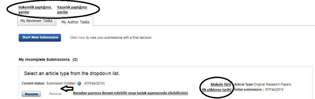 Akademik Bir Dergiye Makale Nasıl Gönderilir 8 Düzenlenen (revize edilen) yazının tekrar dergi sistemine yüklenmesi