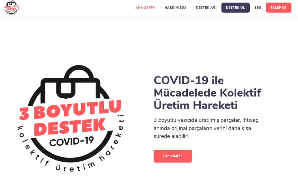 3D Yazıcılar Pandemiye Karşı 3